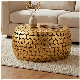 FineBuy Couchtisch Gold Aluminium 66 x 32 cm
