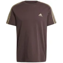 TOFFS Essentials Single Jersey 3-Streifen T-Shirt Shadow Brown M