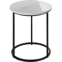 Beliani Beistelltisch Ø 40 x 40 cm Weiß/Schwarz