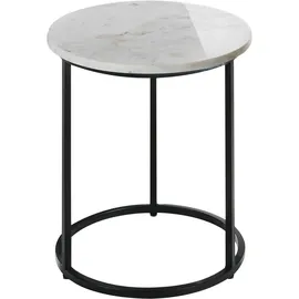 Beliani Beistelltisch Ø 40 x 40 cm Weiß/Schwarz