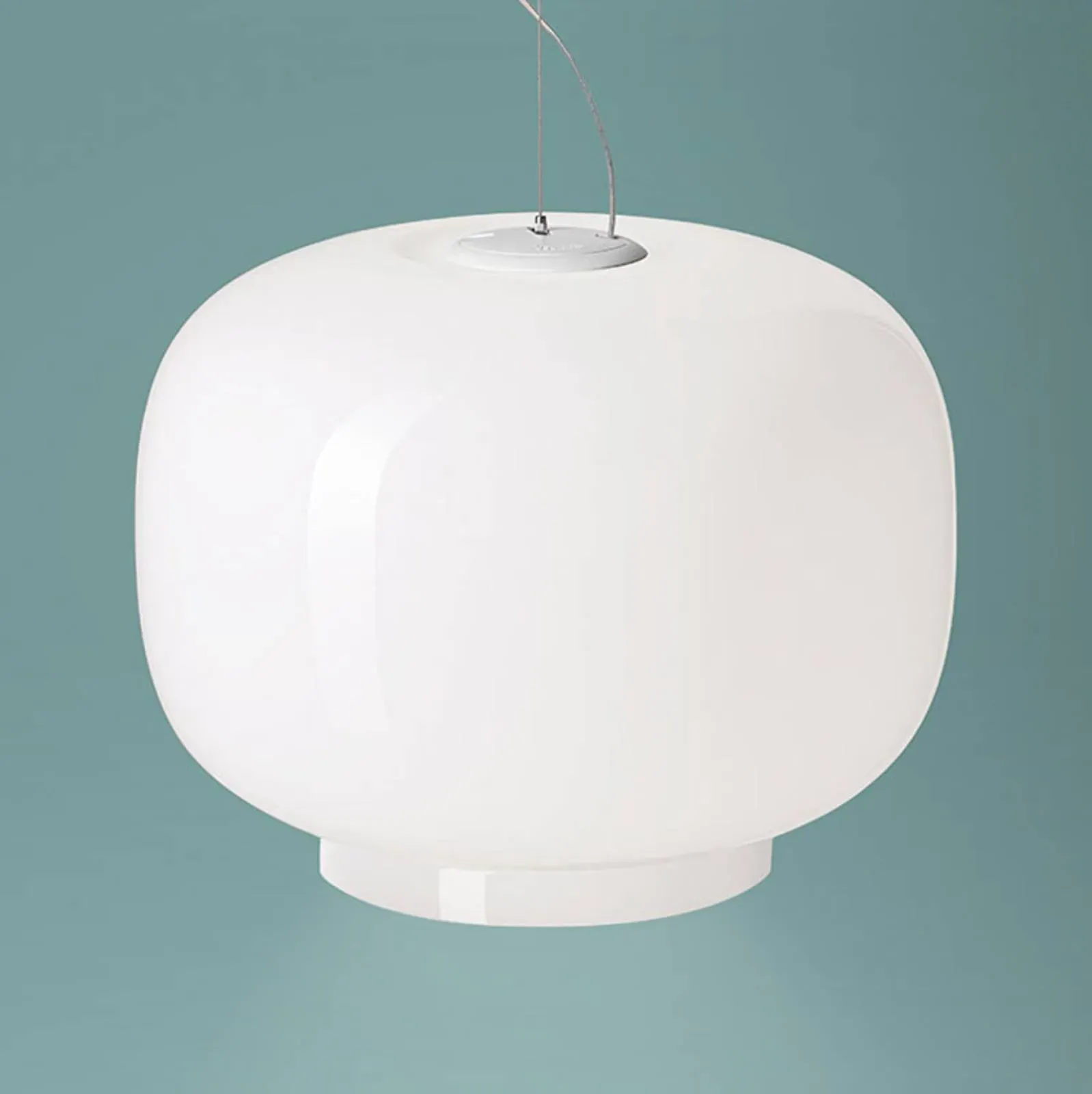Foscarini Design Hängelampe Chouchin 1 Bianco, dimmbar, weiß / opal, für Küche, Glas, Design, Pendelleuchte - 40 cm - 40 cm - 31 cm