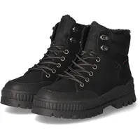 Rieker W2176-00 Schnürstiefel Leder und Synthetik Damen in schwarz - Gr. 38