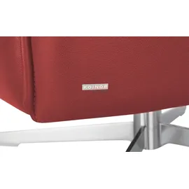 KOINOR Fernsehsessel Vineto Leder 78 x 87 x 79 cm Rot drehbar