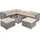 CASARIA Gartenmöbel Set Lounge Möbel für 8 Personen inkl. Auflagen Wetterfest Terrasse Gartentisch Outdoor Sitzkissen Balkon creme/creme - Casaria