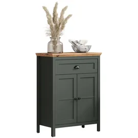 trendteam Stanton Kommode 77 x 102 x 39 cm Tannengrün/Eiche