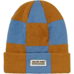 Color Kids Hat Check Pattern w. Fleece Band Lining 741913 cyaneus (7027) 54