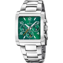 Festina Quarz Herren On the square F20652/2 - grün,silber - 36.0mm