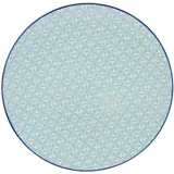 CreaTable 4er Set CreaTable Speiseteller Mediterran Ø 27 cm Steinzeug Blau