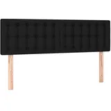 vidaXL Kopfteile 2 Stk. Schwarz 72x5x78/88 cm Stoff