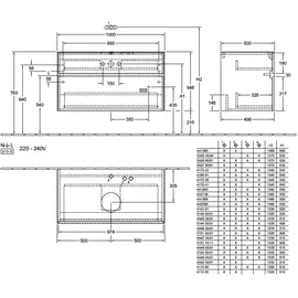 Villeroy & Boch Waschtischunterschrank 2 Auszüge 100 x 54,8 x 50 cm Black Oak