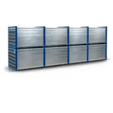 RR Industrietechnik Wabenregal RWR-16/6 6000x1000x1000mm mit 16 Fächern RAL 5010 Enzianblau