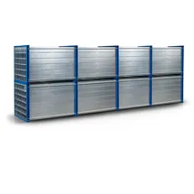 RR Industrietechnik Wabenregal RWR-16/6 6000x1000x1000mm mit 16 Fächern RAL 5010 Enzianblau