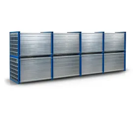 RR Industrietechnik Wabenregal RWR-16/6 6000x1000x1000mm mit 16 Fächern RAL 5010 Enzianblau