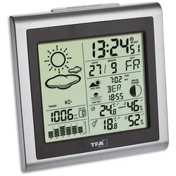 TFA Dostmann 35.1145.54, Silber, Innen-Hygrometer, Innen-Thermometer, Außen-Hygr