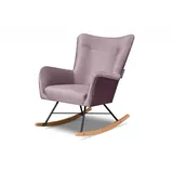 Konsimo® Schaukelsessel, Pink, Textil, 75x94x112 cm, Hergestellt in Europa, Wohnzimmer, Sessel, Schaukelstühle