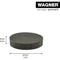 WAGNER Topffüße 4 tlg Set - Ø 40 x 8 mm, selbstklebend, Schutz vor Bodenfrost & Staunässe witterungsbeständig - 20080199
