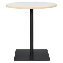 Runder Esstisch Melaminholz Metall  Küchentisch für 4 Personen  FUSION ROUND Designer Möbelstück  Modern Industrieller Stil  Kadima Design