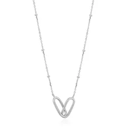 ANIA HAIE - BEADED CHAIN LINK NECKLACE - silber