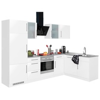 wiho Küchen Winkelküche »Cali«, mit E-Geräten, Stellbreite 280 x 170 cm weiß