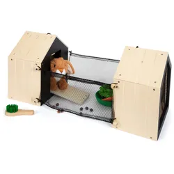 small foot Hasenstall mit Auslauf - braun