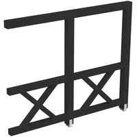 SKANHOLZ Andreaskreuz-Seitenwand 255 x 210 cm grau