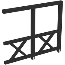 SKANHOLZ Andreaskreuz-Seitenwand 255 x 210 cm grau