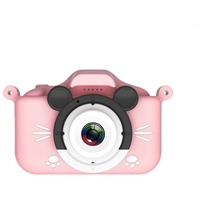 Houhence Mini-Kamera Kinder-Digitalkamera HD 2000W Pixel Vorder- und Rückkamera Kinderkamera rosa