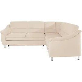 Home Affaire Ecksofa HOME AFFAIRE "Cardoso L-Form", beige (creme), B:249cm H:90cm T:209cm, Luxus-Microfaser Lederoptik (100% Polyester);Luxus-Microfaser (100% Polyester);Luxus-Microfaser ALTARA NUBUCK (100% Polyester);Struktur (100% Polyester), Sofas, Ecksofa,