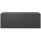 vidaXL Garten-Kissenbox PE Rattan 291x100,5x104 cm Schwarz