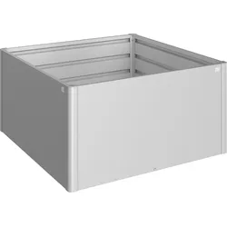 Hochbeet BIOHORT "HochBeet", silber (silberfarben, metallic), B:152cm H:77cm T:152cm, Stahlblech, Pflanzgefäße, BxTxH: 152x152x77 cm