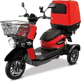 Rolektro E-Carrier 25 V.3 1000 Watt 25 km/h rot inkl. Heckkoffer