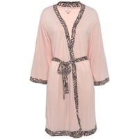 LASCANA Damen Kimono rosa anthrazit gemustert Gr.36/38