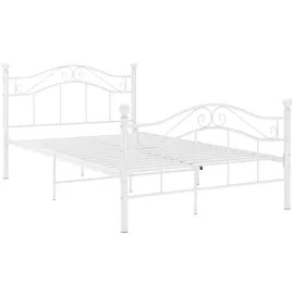 furnicato Bett 120 x 200 cm Weiß