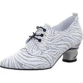 SIMEN Schnürpumps für Damen, weiß 41 EU
