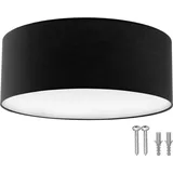 Tectake tectake® Deckenleuchte, Stahlgestell, 40 W, 40 x 15,5 cm - Schwarz,