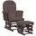vidaXL Schaukelsessel mit Hocker Polyester 70 x 100 x 80 cm Braun