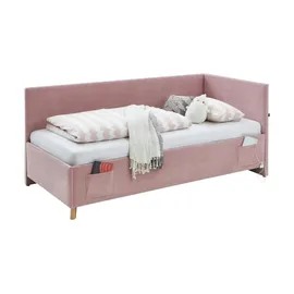 Meise Möbel Polsterbett Cool 90 x 200 cm rose inkl. Rückenelement
