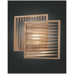Fabas Luce Loft Wandleuchte LED 1x 18W Metall und Holz Eschenholz