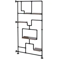 Mendler Raumteiler 203 x 100 x 20 cm Dunkelbraun