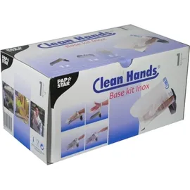 Papstar Clean Hands Base Kit Edelstahl 11,5 cm x 12,7 cm x 22 cm silber