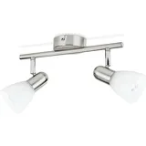 Philips E14 Essentials Jute Spot Bar/Tube Light, Nickel 2 Leuchtmittel nickel, Silber