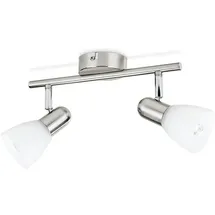 Philips E14 Essentials Jute Spot Bar/Tube Light, Nickel 2 Leuchtmittel nickel, Silber