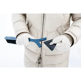 kungs Star-is Schneebesen mit Eiskratzer Teleskopstiel grau