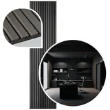 LP projekt Akustikplatte Effektive Wandpaneele für ruhige Räume & moderne Raumgestaltung, (Verfügbar in Breiten 120–300 cm und Längen 40/60 cm), Schallabsorbierende Wandverkleidung für Home Office & Wohnzimmer schwarz 120 cm x 60 cm