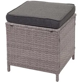 Mendler HWC-A29 Lounge-Set grau + 2 x Hocker