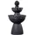 Teamson Home Gartenbrunnen 3-stufiger Sockelbrunnen grau mit LED
