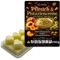 WonderWax Duftwachs WonderWax® Duftwachs 6 Herzen, (Pfirsich & Pistaziencreme), Duftrichtung: Pfirsich & Pistaziencreme