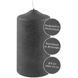 Fink Stumpenkerze 15 cm grau