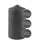 Fink Stumpenkerze 15 cm grau
