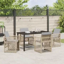 vidaXL Garten Essgruppe 5-tlg. Beige